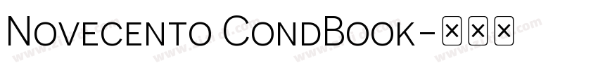 Novecento CondBook字体转换
